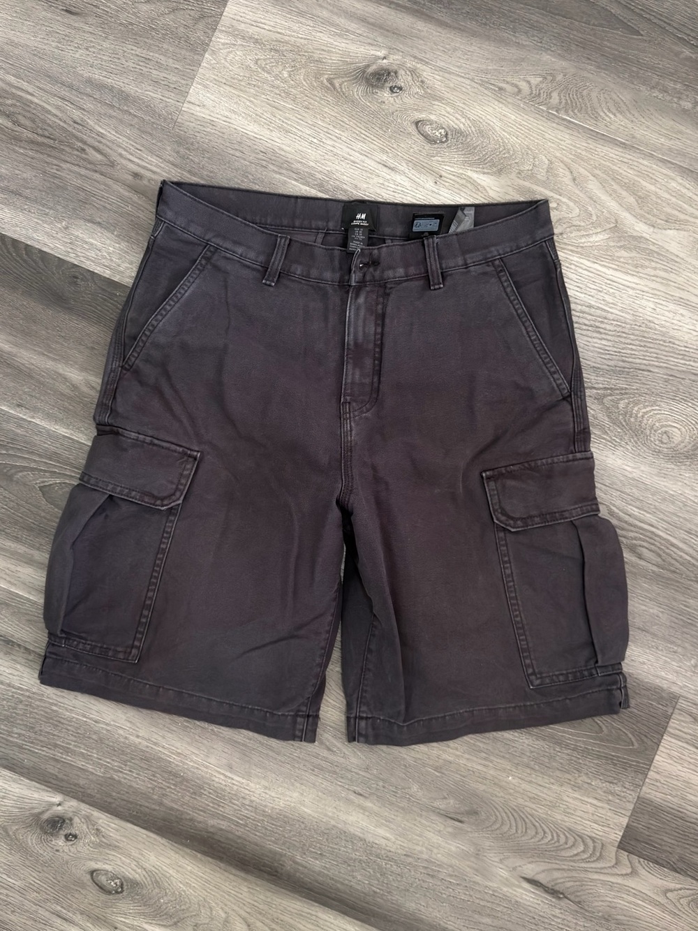 H&M Men's Cargo Shorts - Dark Gray